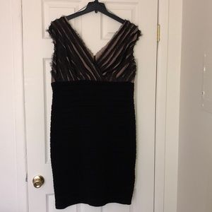 Adrianna Papell Woman 18W black cocktail dress
